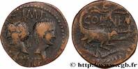 THE JULIO-CLAUDIANS (27 BC to 69 AD) Dupondius AUGUSTUS and AGRIPPA Nîmes, Gaule c. 20-14 AC. (25,5mm, 8,65g, 11h) -