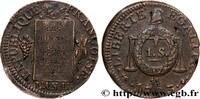 FRANCE 1 sol dit à la table de loi THE CONVENTION Metz 1793 (28,5mm, 11,89g, 6h) -