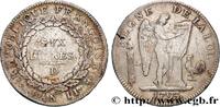 FRANCE Six livres dit au génie THE CONVENTION Lyon 1793 (38,5mm, 28,99g, 6h) -