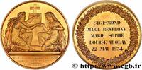 FRANCE Médaille de mariage, Evangile de St Mathieu AMOUR ET MARIAGE 1834 (39mm, 25,75g, 12h) -