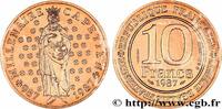 FRANCE Essai de 10 francs Millénaire Capétien V REPUBLIC Pessac 1987 (26mm, 10g, 6h) -