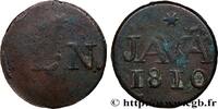 NETHERLANDS INDIES 1 Duit “LN” initiales de Louis Napoléon roi de Hol NETHERLANDS INDIES Harderwijk 1810 (21mm, 2,91g, 12h) -