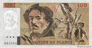 FRANCE 100 Francs DELACROIX imprimé en continu FRANCE 100 Francs DELACROIX imprimé en continu 1991 VF -