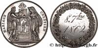 FRANCE Médaille, Mariage chrétien AMOUR ET MARIAGE 1862 (30mm, 12,54g, 12h) -