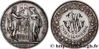 FRANCE Médaille, Mariage chrétien AMOUR ET MARIAGE 1896 (30mm, 11,85g, 12h) -