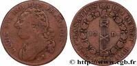 FRANCE 12 deniers dit au faisceau, type FRANÇOIS LOUIS XVI Paris 1792 (29,5mm, 13,33g, 6h) -