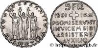 SWITZERLAND 5 Francs 650e anniversaire de la confédération SWITZERLAND Berne 1941 (31mm, 15,03g, 6h) -