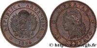 ARGENTINA 1 Centavo emblème / “Liberté” ARGENTINA 1884 (25mm, 5g, 6h) -