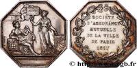 FRANCE La Société d’assurance mutuelle de la ville de Par ASSURANCES 1817 (35,5mm, 23,23g, 12h) AU