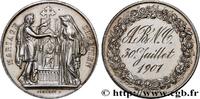 FRANCE Médaille, Mariage chrétien AMOUR ET MARIAGE 1907 (30mm, 12,31g, 12h) -