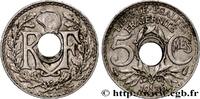 FRANCE 5 centimes Lindauer petit module, trou décentré III REPUBLIC Paris 1936 (17mm, 2,00g, 6h) -