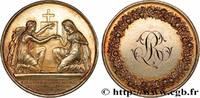 FRANCE Médaille de mariage, Evangile de St Mathieu AMOUR ET MARIAGE 1857 (32mm, 14,34g, 12h) -