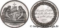 FRANCE Médaille de mariage, Evangile de St Mathieu AMOUR ET MARIAGE 1827 (31,5mm, 14,75g, 12h) -