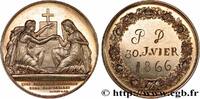 FRANCE Médaille de mariage, Evangile de St Mathieu AMOUR ET MARIAGE 1866 (31,5mm, 14,14g, 12h) -
