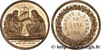 FRANCE Médaille de mariage, Evangile de St Mathieu AMOUR ET MARIAGE 1858 (31,5mm, 14,18g, 12h) -