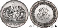 FRANCE Médaille de mariage, Evangile de St Mathieu AMOUR ET MARIAGE 1827 (31,5mm, 13,93g, 12h) -