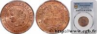 FRANCE 5 centimes Cérès III REPUBLIC Bordeaux 1874 (25mm, 5g, 6h) -