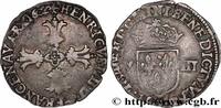 FRANCE Huitième d'écu, croix feuillue de face HENRY IV Bayonne 1602 (25mm, 4,73g, 8h) -