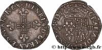 FRANCE Huitième d'écu de Navarre HENRY IV Saint-Palais 1598 (25mm, 4,68g, 7h) -