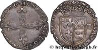 FRANCE Huitième d'écu de Béarn HENRY IV Morlaàs 1608 (25mm, 4,66g, 1h) -