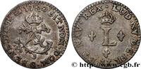 FRANCE Sol de billon LOUIS XV THE BELOVED Poitiers 1740 (18mm, 1g, 6h) -