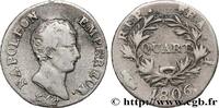 FRANCE Quart (de franc) Napoléon Empereur, Calendrier gré PREMIER EMPIRE / FIRST FRENCH EMPIRE Limoges 1806 (15mm, 1,17g, 6h) -
