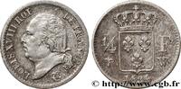 FRANCE 1/4 franc Louis XVIII LOUIS XVIII Lille 1824 (15mm, 1,23g, 6h) -
