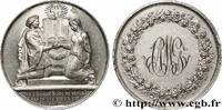 FRANCE Médaille de mariage, Evangile de St Mathieu AMOUR ET MARIAGE 1858 (31,5mm, 14,20g, 12h) -