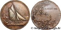 FRANCE Médaille de récompense MER ET MARINE : PAQUEBOTS, NAVIRES, BATEAUX 1904 (50,5mm, 63,32g, 12h) -