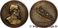 FRANCE Médaille, Commandant Cousteau, la Calypso MER ET MARINE : PAQUEBOTS, NAVIRES, BATEAUX n.d. (89,5mm, 212,15g, 12h) -