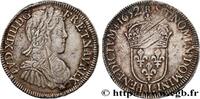 FRANCE Demi-écu, portrait à la mèche longue LOUIS XIV THE SUN KING Bayonne 1652 (32,5mm, 13,42g, 6h) -