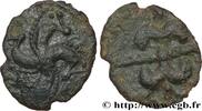 FRANCE Bronze au swastika VELIOCASSES (Area of Norman Vexin) c. 60-50 AC. (16mm, 1,31g, h) -