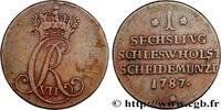 GERMANY - SCHLESWIG-HOLSTEIN 1 Sechsling Christian VII du Danemark GERMANY - SCHLESWIG-HOLSTEIN 1787 (29,7mm, 11,44g, 12h) -