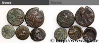 Lot de cinq monnaies LOTS (mm, g, h) -