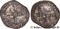 FRANCE Huitième d'écu, croix feuillue de face HENRY IV Nantes 1604 (26,5mm, 4,54g, 3h) -