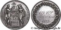FRANCE Médaille, Mariage chrétien AMOUR ET MARIAGE 1872 (30mm, 12,09g, 12h) -