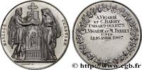 FRANCE Médaille, Mariage chrétien AMOUR ET MARIAGE 1907 (41mm, 31,83g, 12h) -
