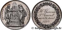 FRANCE Médaille, Mariage chrétien AMOUR ET MARIAGE 1899 (30mm, 12,01g, 12h) -