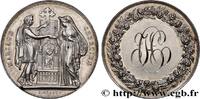 FRANCE Médaille, Mariage chrétien AMOUR ET MARIAGE 1868 (30mm, 12,06g, 12h) -