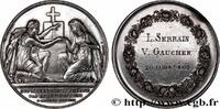 FRANCE Médaille de mariage, Evangile de St Mathieu AMOUR ET MARIAGE 1891 (30mm, 13,84g, 12h) -