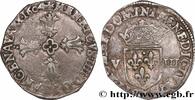 FRANCE Huitième d'écu, croix feuillue de face HENRY IV Bayonne 1604 (25mm, 4,72g, 1h) -