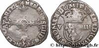 FRANCE Huitième d'écu, croix feuillue de face HENRY IV Rennes 1604 (25mm, 4,67g, 12h) -