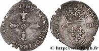 FRANCE Huitième d'écu, croix feuillue de face HENRY IV La Rochelle 1602 (26mm, 4,73g, 6h) -