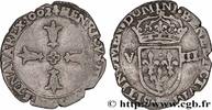FRANCE Huitième d'écu, croix feuillue de face HENRY IV La Rochelle 1602 (27mm, 4,60g, 5h) -