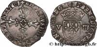 FRANCE Huitième d'écu, croix feuillue de face HENRY IV Bayonne 1601 (26mm, 4,69g, 5h) -