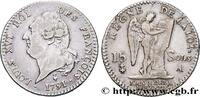 FRANCE 15 sols dit au génie, type FRANÇOIS LOUIS XVI Paris 1791 (23mm, 4,93g, 6h) -