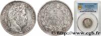 FRANCE 1 franc Louis-Philippe, couronne de chêne LOUIS-PHILIPPE I Rouen 1836 (23mm, 5g, 6h) -