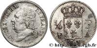 FRANCE 1/4 franc Louis XVIII LOUIS XVIII Paris 1818 (14,99mm, 1,24g, 6h) -