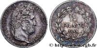 FRANCE 1/4 franc Louis-Philippe LOUIS-PHILIPPE I Bordeaux 1844 (15mm, 1,19g, 6h) -
