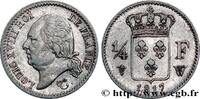 FRANCE 1/4 franc Louis XVIII LOUIS XVIII Lille 1817 (15mm, 1,23g, 6h) -